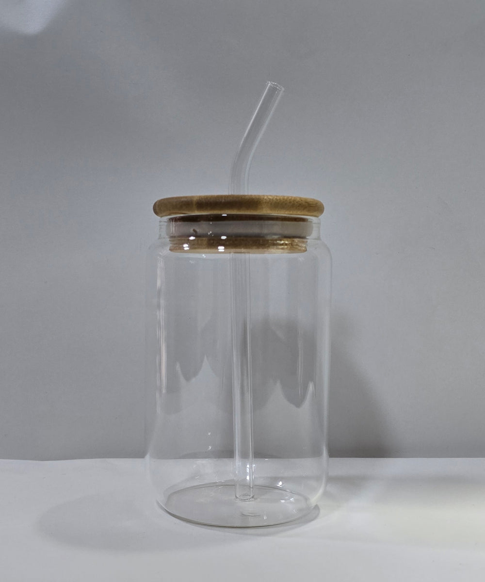 Frasco de 350ml con cañita de vidrio